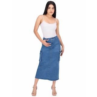 Foto 5 | Foto 5 | Falda Cargo Larga Britos Jeans Mezclilla 025513 para Mujer