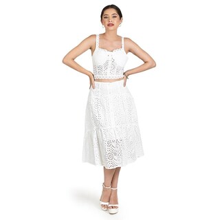 Foto 1 | Foto 1 | Set De 2 Piezas Con Detalles Bordados Roman Fashion /juvenil, 9039 (blanco) Blanco