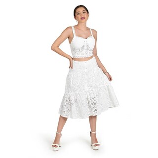 Foto 5 | Foto 5 | Set De 2 Piezas Con Detalles Bordados Roman Fashion /juvenil, 9039 (blanco) Blanco