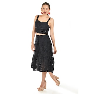 Foto 2 | Foto 2 | Set De 2 Piezas Con Detalles Bordados Roman Fashion /juvenil, 9039 (negro) Negro