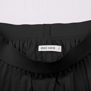 Foto 5 | Foto 5 | Falda Grace Karin De Chifón, Cintura Alta, Acampanada, Línea A, Negra M - Venta Internacional.
