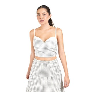 Foto 4 | Foto 4 | Set De Top Y Falda Larga A Cuadros Roman Fashion /juvenil 3447 (beige /cuadros) Beige