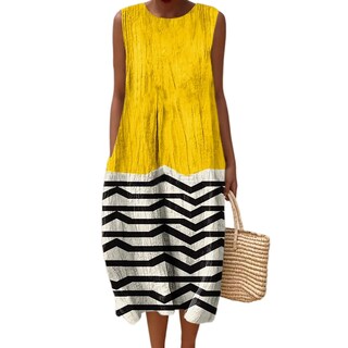 Foto 1 | Foto 1 | Vestido Largo Akivide Para Mujer Estampado Floral Bohemio De Verano Con Bolsillos - Venta Internacional.