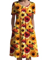 Vestido Medlor Para Mujer Con Estampado Floral Bohemio De Verano Y Bolsillos - Venta Internacional.