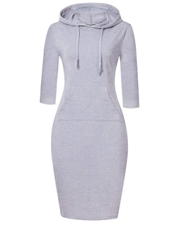 Foto 1 | Foto 1 | Vestido Missky Gris Manga 3/4 para Mujer - Venta Internacional