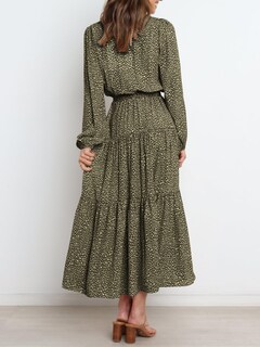 Foto 5 | Foto 5 | Vestido Largo Prettygarden Para Mujer, Estampado Floral, Gasa, Tamaño Mediano - Venta Internacional.