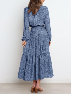 Foto 7 | Foto 7 | Vestido Largo Prettygarden Para Mujer, Estampado Floral, Cuello En V, Volantes - Venta Internacional.