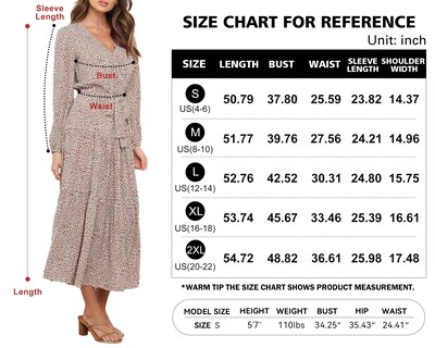 Foto 6 | Foto 6 | Vestido Largo Prettygarden Floral De Otoño De Manga Larga Para Mujer - Venta Internacional.