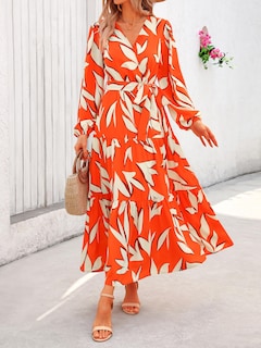 Foto 2 | Foto 2 | Vestido Largo Prettygarden Para Mujer Con Cuello En V De Chifón Floral De Otoño - Venta Internacional.