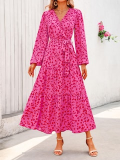 Foto 5 | Foto 5 | Vestido Largo Prettygarden Para Mujer Con Cuello En V De Chifón Floral De Otoño - Venta Internacional.