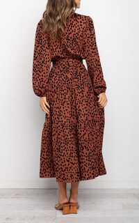 Foto 5 | Foto 5 | Vestido Largo Prettygarden Para Mujer, Estampado Floral, Cuello En V, Volantes - Venta Internacional.