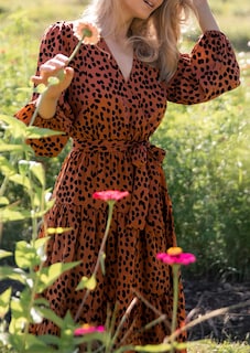 Foto 7 | Foto 7 | Vestido Largo Prettygarden Para Mujer, Estampado Floral, Cuello En V, Volantes - Venta Internacional.