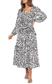 Foto 1 | Foto 1 | Vestido Largo Prettygarden Con Estampado Floral De Otoño, Manga Larga Y Cuello En V - Venta Internacional.