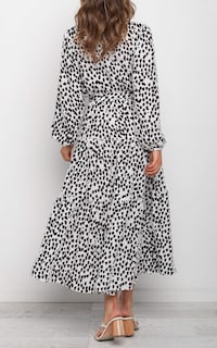 Foto 4 | Foto 4 | Vestido Largo Prettygarden Con Estampado Floral De Otoño, Manga Larga Y Cuello En V - Venta Internacional.