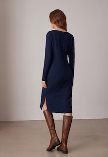 Foto 3 | Foto 3 | Vestido Grace Karin Con Cuello Redondo Y Manga Larga Con Estampado De Gofres, Azul - Venta Internacional.