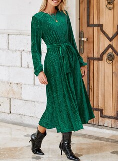 Foto 5 | Foto 5 | Vestido De Moda Happy Sailed 2024, Moderno Y Elegante, Terciopelo Verde - Venta Internacional.