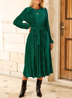 Foto 6 | Foto 6 | Vestido De Moda Happy Sailed 2024, Moderno Y Elegante, Terciopelo Verde - Venta Internacional.