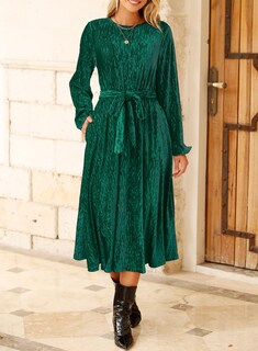 Foto 7 | Foto 7 | Vestido De Moda Happy Sailed 2024, Moderno Y Elegante, Terciopelo Verde - Venta Internacional.