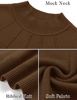 Foto 5 | Foto 5 | Vestido Tipo Suéter Mirol Para Mujer Con Cuello Alto 2024, Color Marrón Otoñal - Venta Internacional.