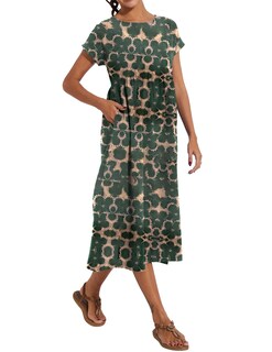Foto 2 | Foto 2 | Vestido Wrolem Casual De Verano De Algodón Con Bolsillos Para Mujer 2024 - Venta Internacional.