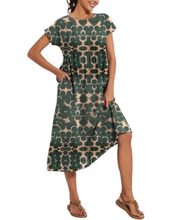 Foto 3 | Foto 3 | Vestido Wrolem Casual De Verano De Algodón Con Bolsillos Para Mujer 2024 - Venta Internacional.