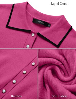 Foto 5 | Foto 5 | Vestido Tipo Suéter Mirol 2024 Vestido Largo Con Botones Y Manga Larga De Otoño - Venta Internacional.