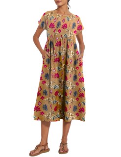 Foto 4 | Foto 4 | Vestido Wrolem Casual De Verano De Algodón Con Bolsillos Para Mujer 2024 - Venta Internacional.