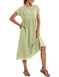 Foto 3 | Foto 3 | Vestido Wrolem Casual De Verano De Algodón Con Bolsillos Para Mujer 2024 - Venta Internacional.