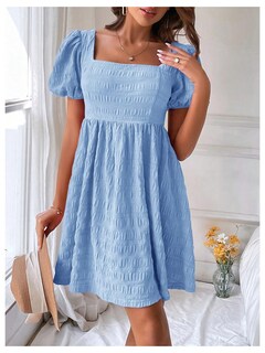 Foto 4 | Foto 4 | Vestido Soly Hux De Verano Con Cuello Cuadrado Y Manga Abullonada Para Mujer - Venta Internacional.