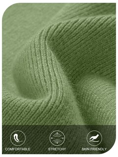 Foto 5 | Foto 5 | Vestido Tipo Suéter Merokeety Para Mujer Con Hombros Descubiertos, Verde, Talla L - Venta Internacional.