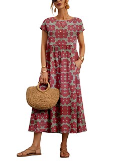 Foto 1 | Foto 1 | Vestido Wrolem Casual De Verano De Algodón Con Bolsillos Para Mujer 2024 - Venta Internacional.
