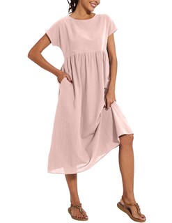 Foto 3 | Foto 3 | Vestido Wrolem Casual De Verano De Algodón Con Bolsillos Para Mujer 2024 - Venta Internacional.