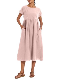 Foto 4 | Foto 4 | Vestido Wrolem Casual De Verano De Algodón Con Bolsillos Para Mujer 2024 - Venta Internacional.