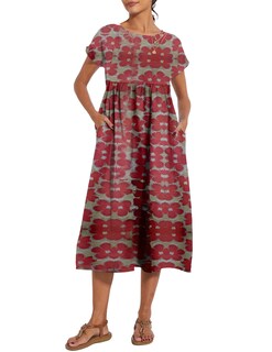 Foto 4 | Foto 4 | Vestido Wrolem Casual De Verano De Algodón Con Bolsillos Para Mujer 2024 - Venta Internacional.