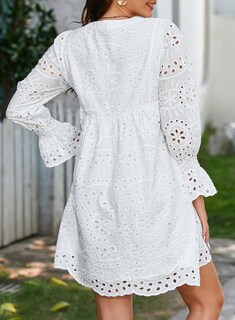 Foto 2 | Foto 2 | Vestido Dokotoo De Manga Larga 100% Algodón Blanco Para Mujer - Venta Internacional.