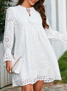 Foto 3 | Foto 3 | Vestido Dokotoo De Manga Larga 100% Algodón Blanco Para Mujer - Venta Internacional.