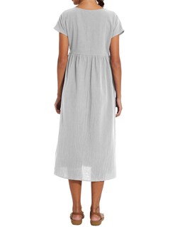 Foto 6 | Foto 6 | Vestido Wrolem Casual De Verano De Algodón Con Bolsillos Para Mujer 2024 - Venta Internacional.