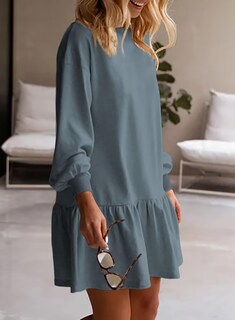 Foto 4 | Foto 4 | Vestido Tipo Sudadera Blencot De Manga Larga Con Estampado De Patchwork Para Mujer - Venta Internacional.