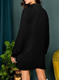 Foto 7 | Foto 7 | Vestido Casual Alvaq Otoño 2024 Manga Larga Con Cuello En V Negro Para Mujer - Venta Internacional.