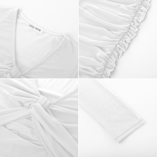 Foto 5 | Foto 5 | Vestido De Bienvenida Grace Karin 2024 Bodycon De Manga Larga Blanco - Venta Internacional.