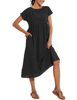 Foto 3 | Foto 3 | Vestido Wrolem Casual De Verano De Algodón Con Bolsillos Para Mujer 2024 - Venta Internacional.