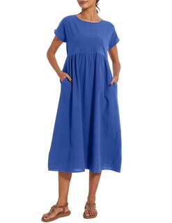 Foto 4 | Foto 4 | Vestido Wrolem Casual De Verano De Algodón Con Bolsillos Para Mujer 2024 - Venta Internacional.