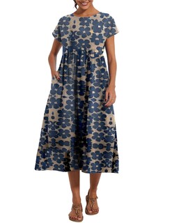 Foto 5 | Foto 5 | Vestido Wrolem Casual De Verano De Algodón Con Bolsillos Para Mujer 2024 - Venta Internacional.