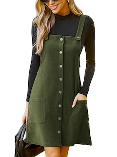 Foto 1 | Foto 1 | Vestido Casual Cupshe Sin Mangas De Poliéster Verde Oliva Para Mujer - Venta Internacional.