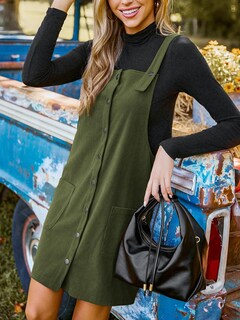 Foto 2 | Foto 2 | Vestido Casual Cupshe Sin Mangas De Poliéster Verde Oliva Para Mujer - Venta Internacional.