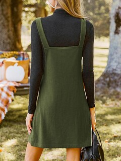 Foto 3 | Foto 3 | Vestido Casual Cupshe Sin Mangas De Poliéster Verde Oliva Para Mujer - Venta Internacional.