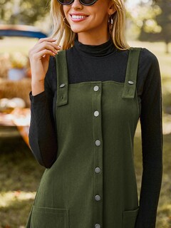 Foto 4 | Foto 4 | Vestido Casual Cupshe Sin Mangas De Poliéster Verde Oliva Para Mujer - Venta Internacional.