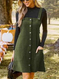 Foto 6 | Foto 6 | Vestido Casual Cupshe Sin Mangas De Poliéster Verde Oliva Para Mujer - Venta Internacional.