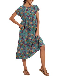 Foto 3 | Foto 3 | Vestido Wrolem Casual De Verano De Algodón Con Bolsillos Para Mujer 2024 - Venta Internacional.