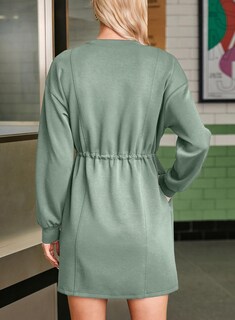 Foto 4 | Foto 4 | Minivestido Casual Dokotoo Laurel Green Con Cintura Con Cordón - Venta Internacional.